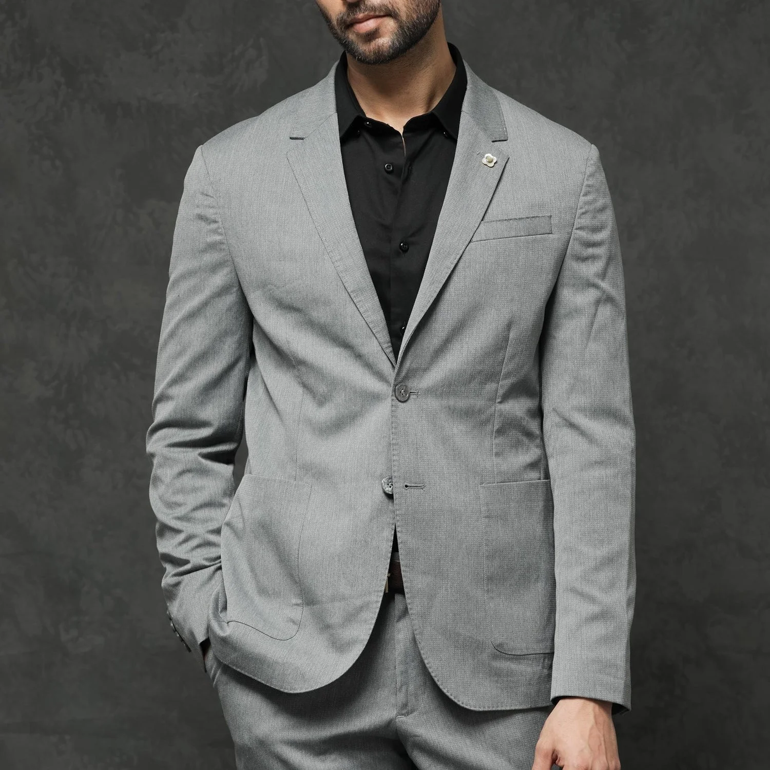 CLASSIC TEXTURED SUITGUILD STATEMENT - ZANZA - GREY — 3