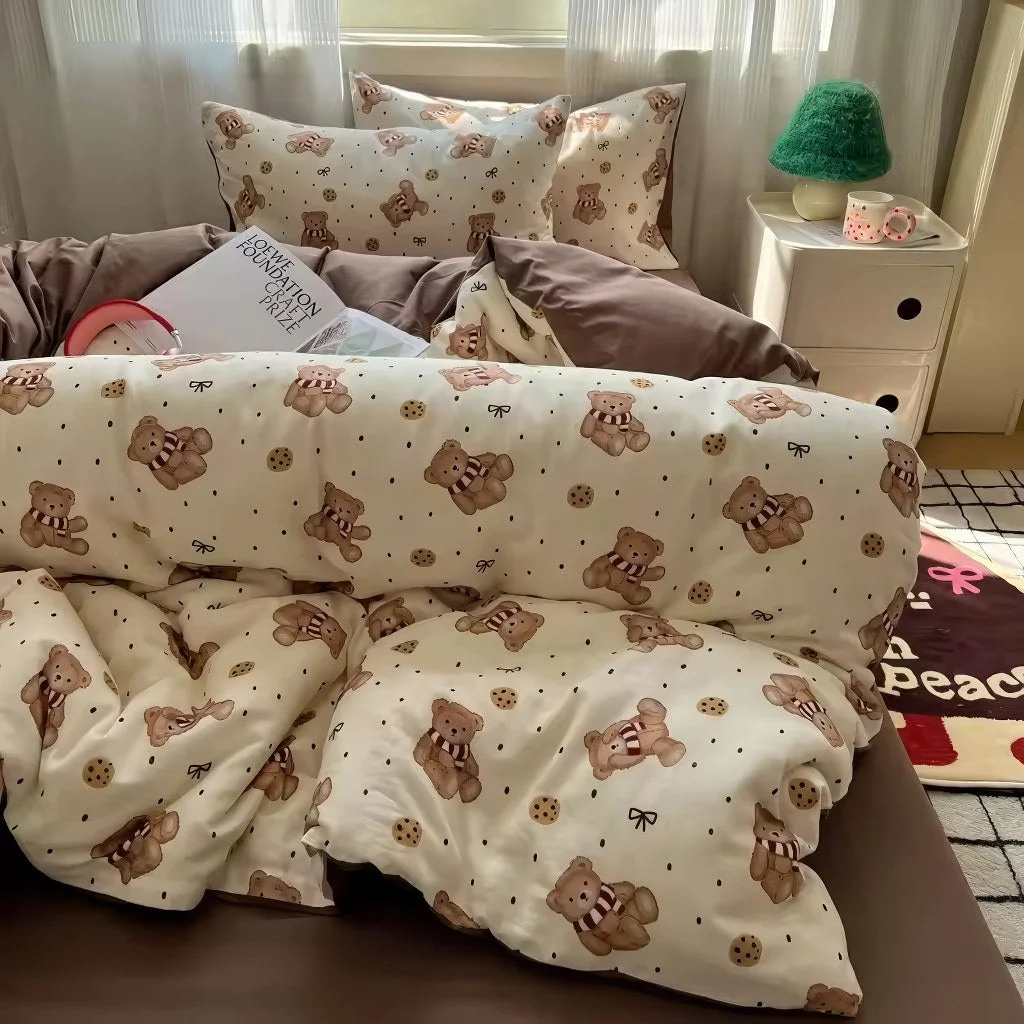 Cute French Bear Bedding Single Set  — 4
