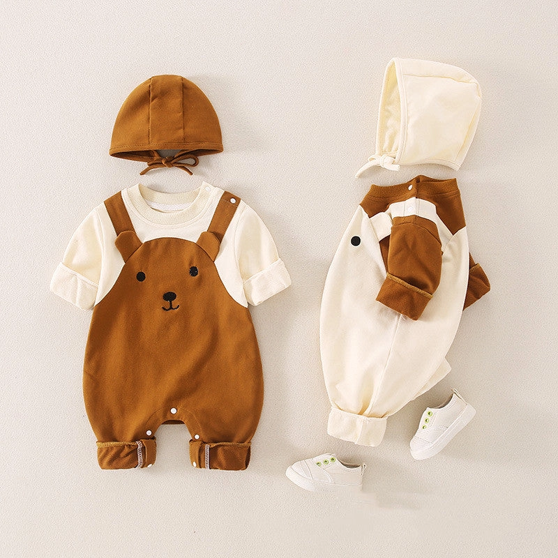 Teddy Bear Baby Boys and Girls Jumpsuit (With Hat) — 2