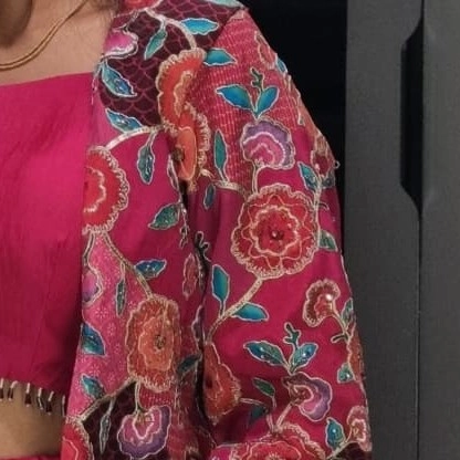 Rani Pink with Multicolor Jacket  — 4