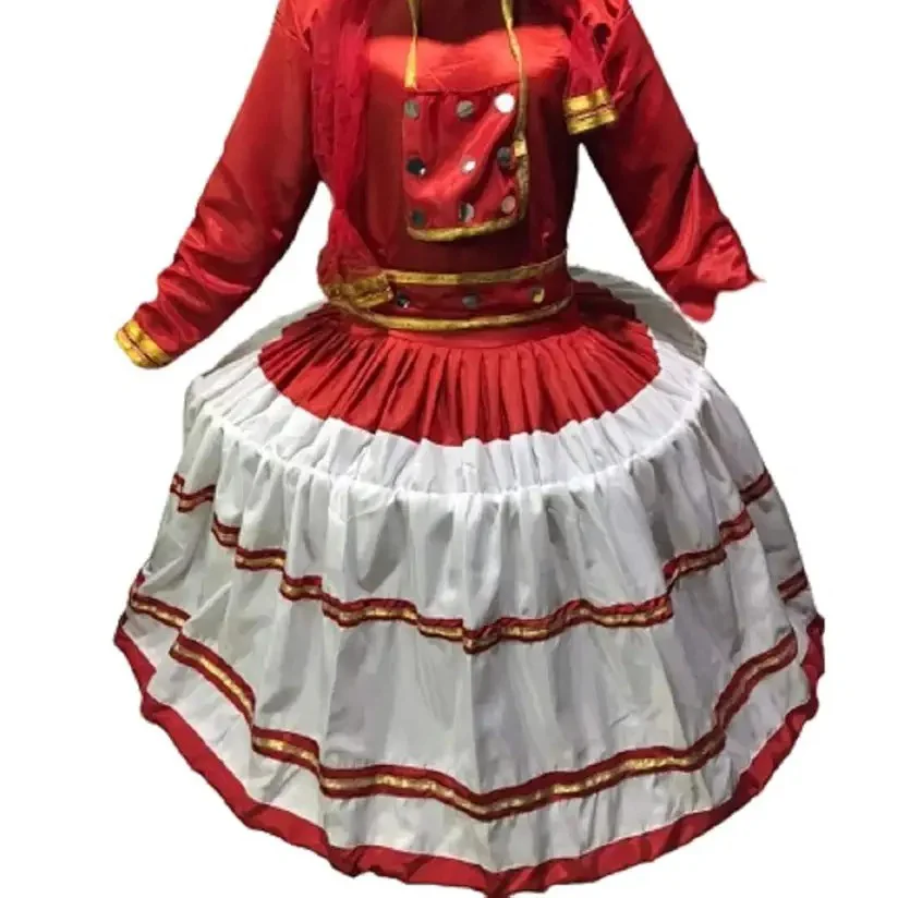 Kathakali Indian Classical Dance Costume With Face Mask Dress — 2