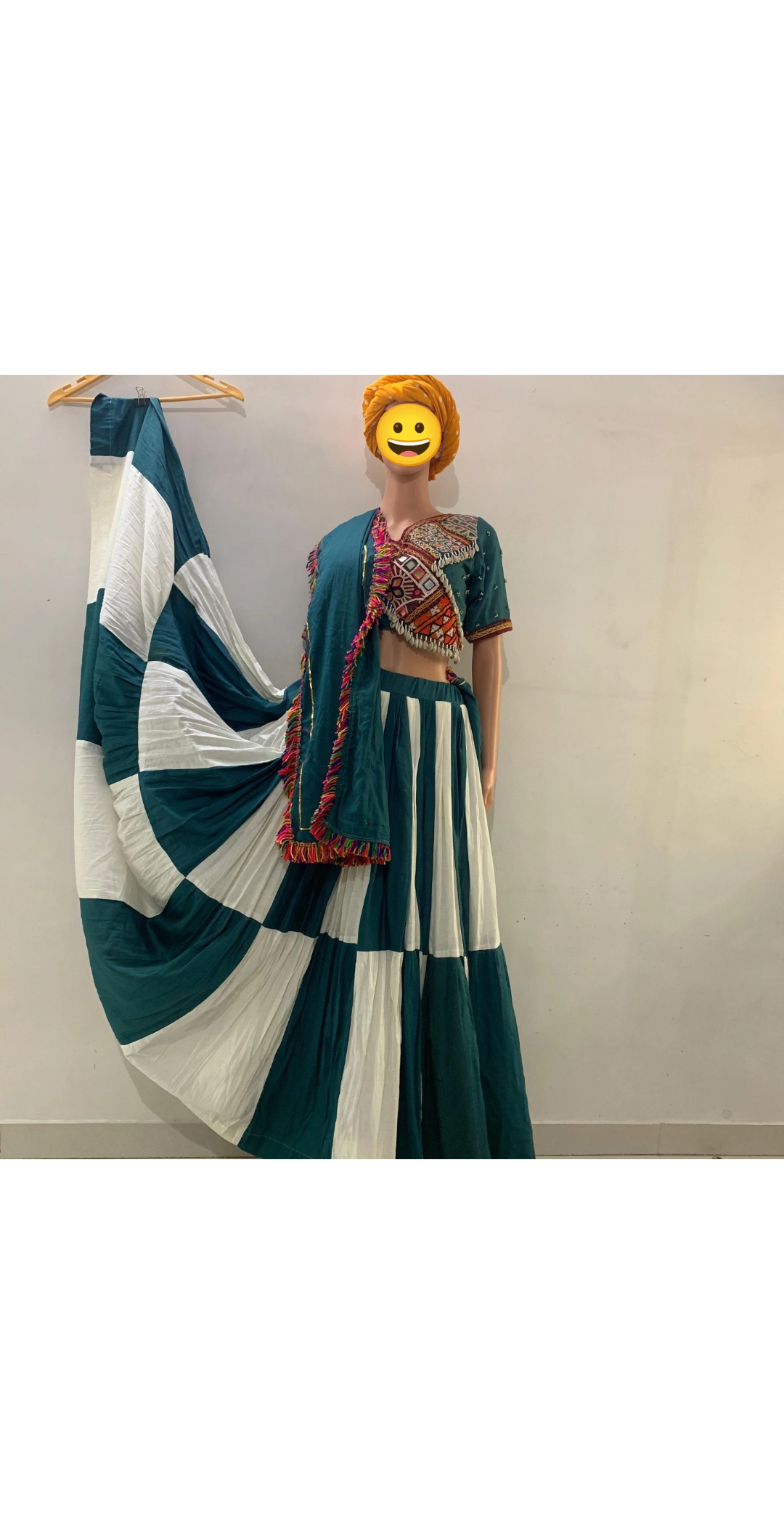 Rama Green & White Traditional Chaniya Choli