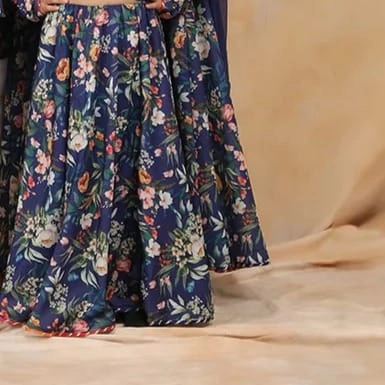  coordinated floral print Indian ethnic wear — 3