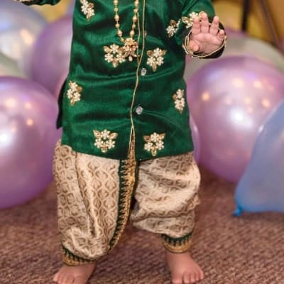 Boys' Traditional Indian Kurta Pajama Set — 2