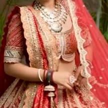 Traditional red bridal lehenga — 2