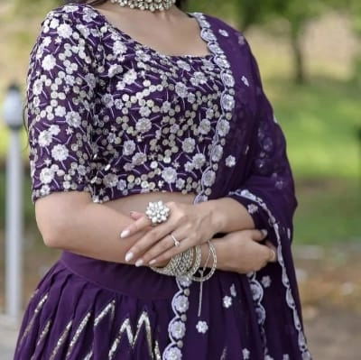 Deep purple lehenga choli — 2