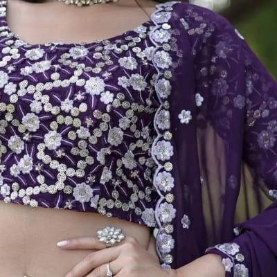 Deep purple lehenga choli — 3