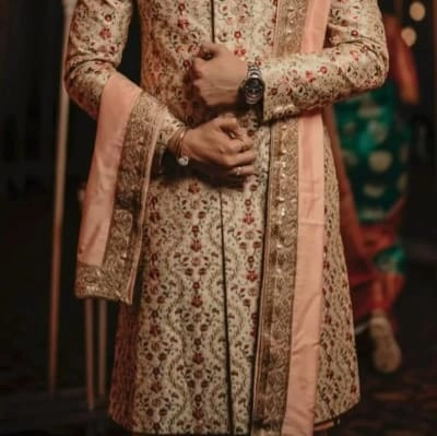 Traditional Indian groom’s sherwani outfit — 2