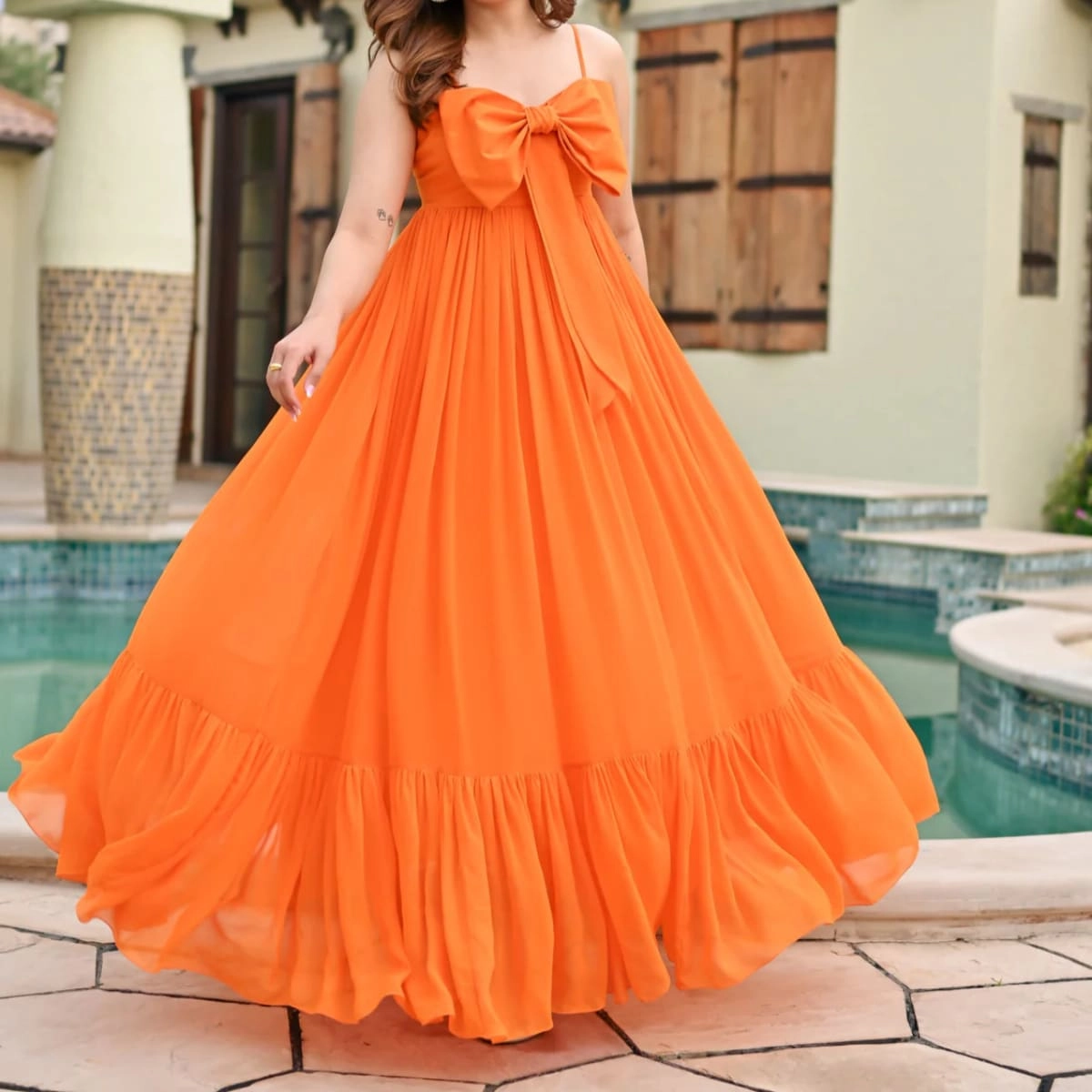 Orange Maxi Dress