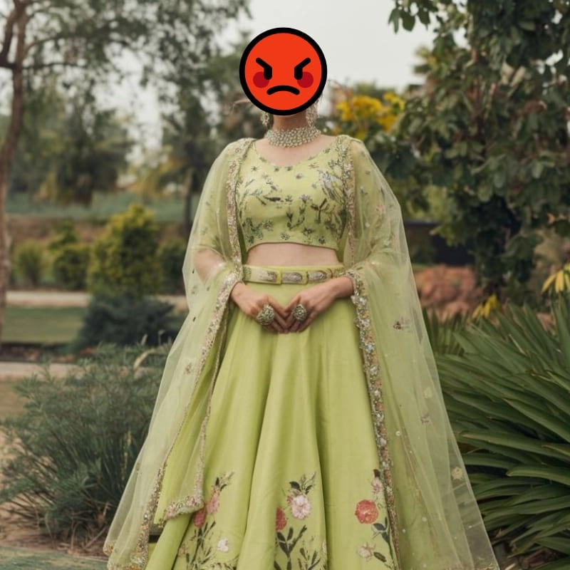 traditional Indian lehenga outfit