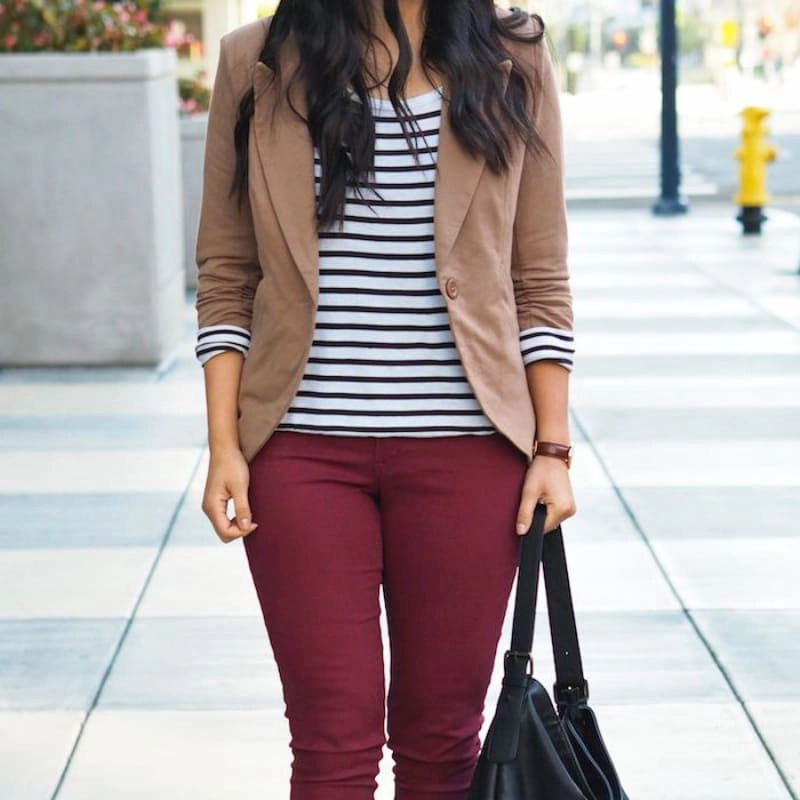light brown fitted blazer