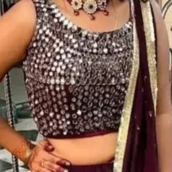 gorgeous deep burgundy or maroon lehenga  — 2