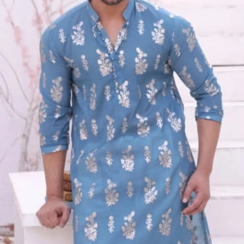 light blue kurta with payjama