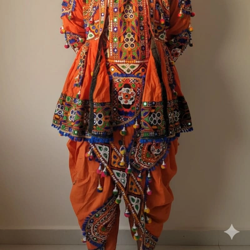 traditional Gujarati Kediyu with Dhoti — 2