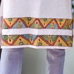 fusion ethnic wear look with Kalamkari jacket — 3