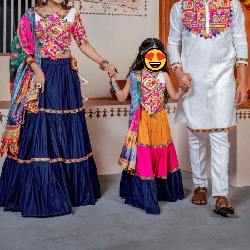 beautiful family traditional dressed