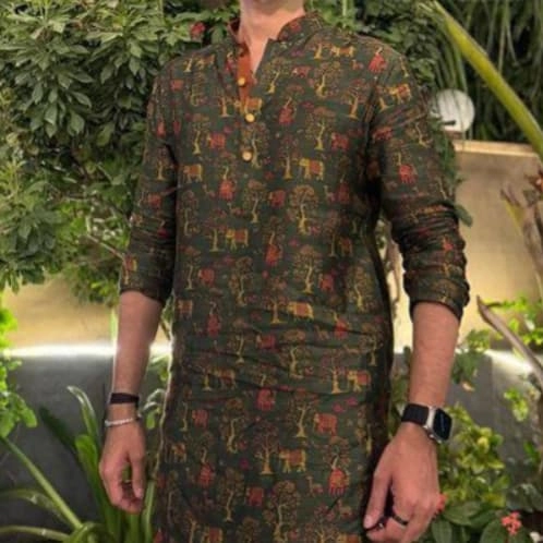 Printed Kurta with Churidar Pants. — 2