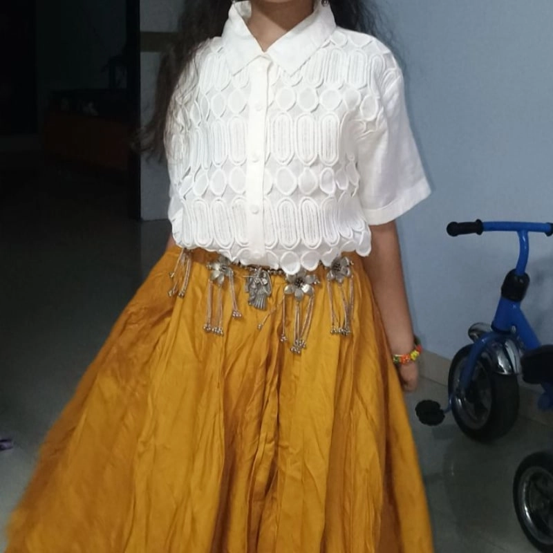 plan ghaghara with shirt