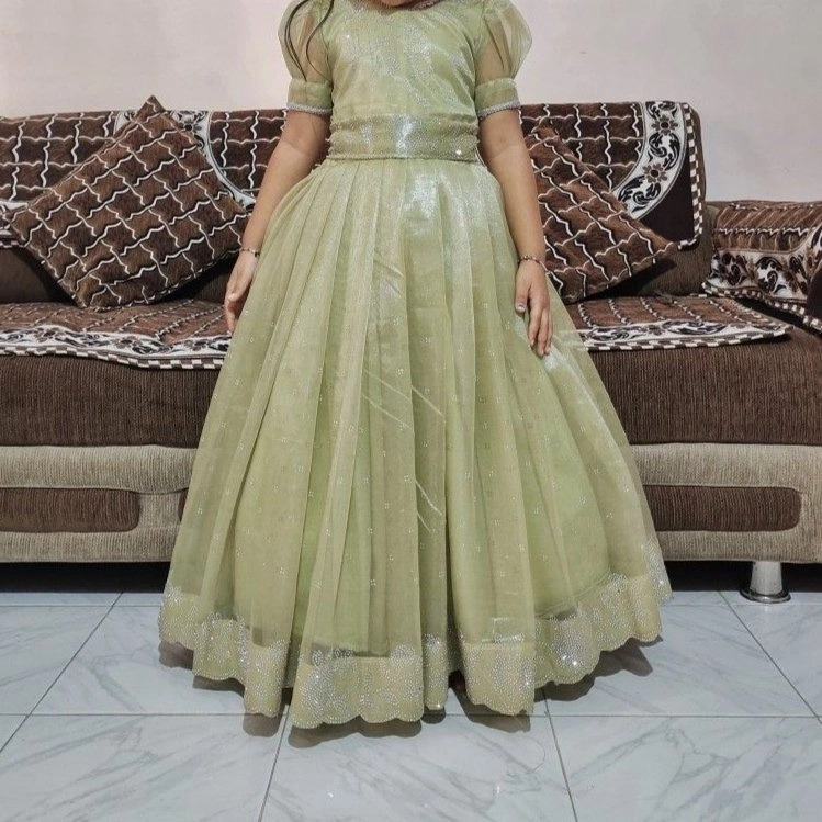 beautiful pastel green gown