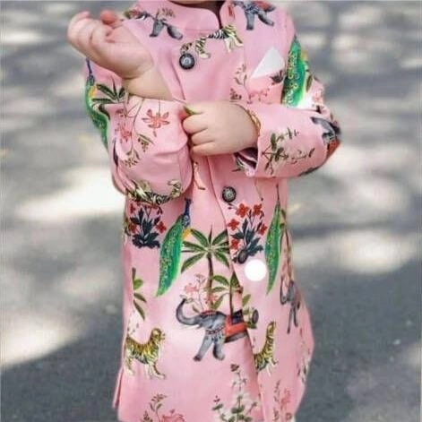 kids’ Indo-western floral printed sherwani set