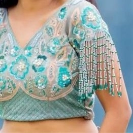 grey colour lehenga choli — 3