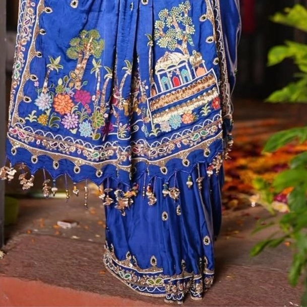 Royal Blue Heritage Patola Saree — 2