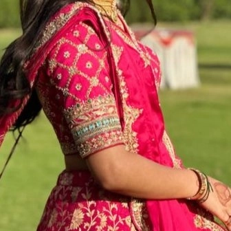 traditional pink designer lehenga choli — 2