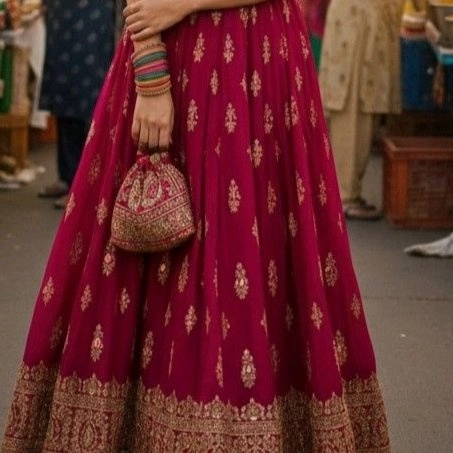 long anarkali gown — 2