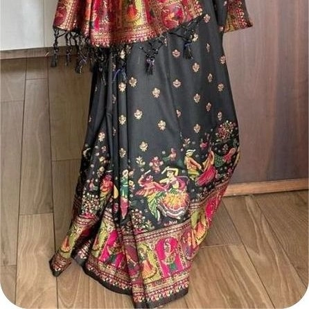 black silk saree — 2