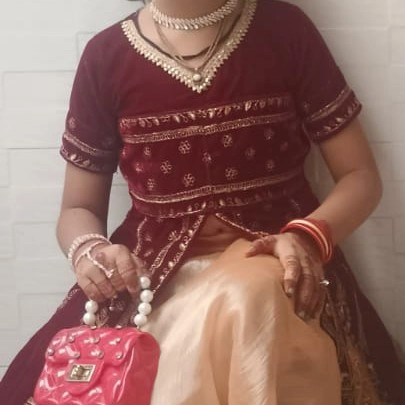 Maroon Royal Anarkali Lehenga Dress — 2