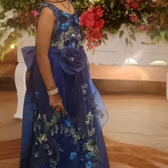 Royal Blue Blossom Gown