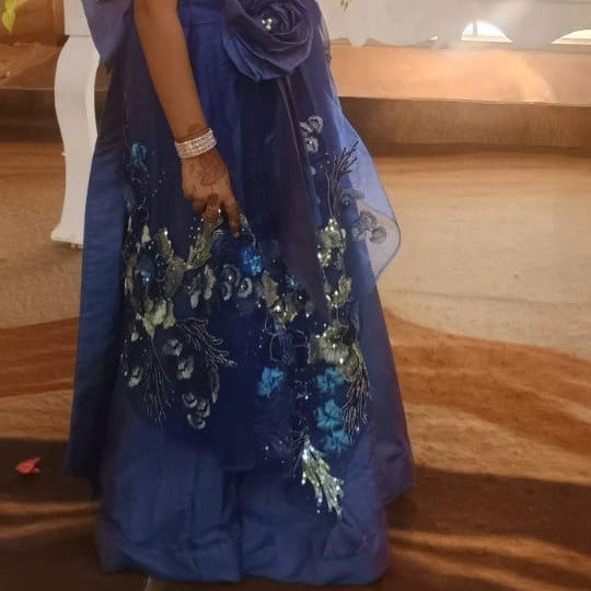 Royal Blue Blossom Gown — 2