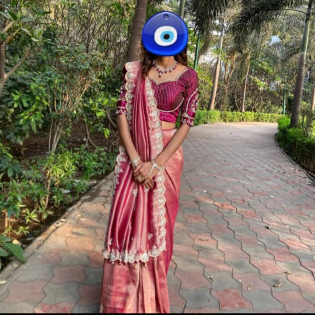 Handwork mirror Saree