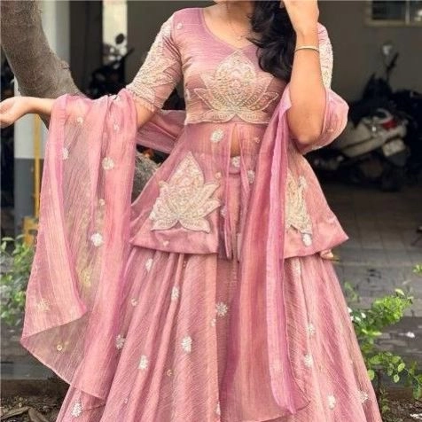 Blush Bloom Layered Lehenga Set