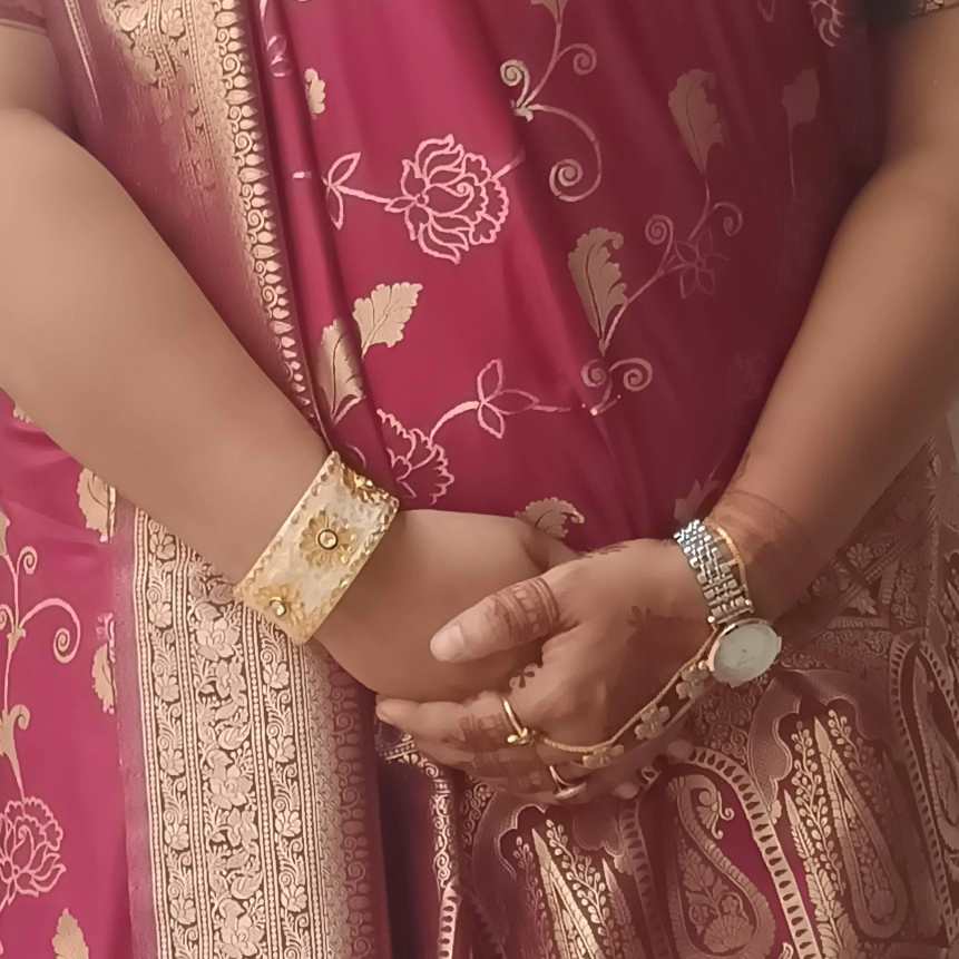 Red pure silk saree — 2