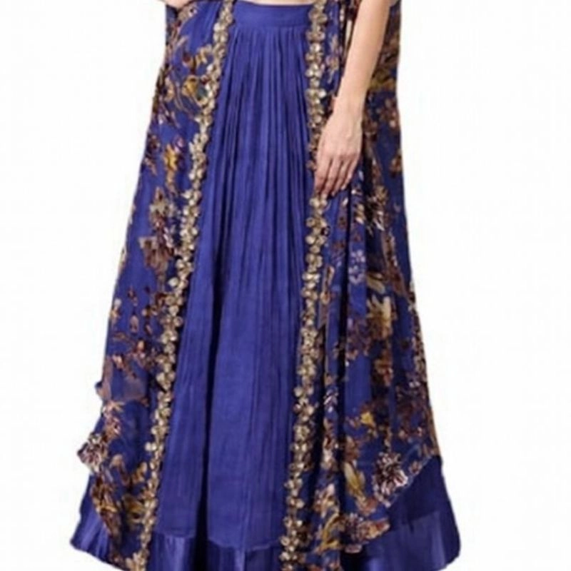 royal blue traditional Indian outfit — 2