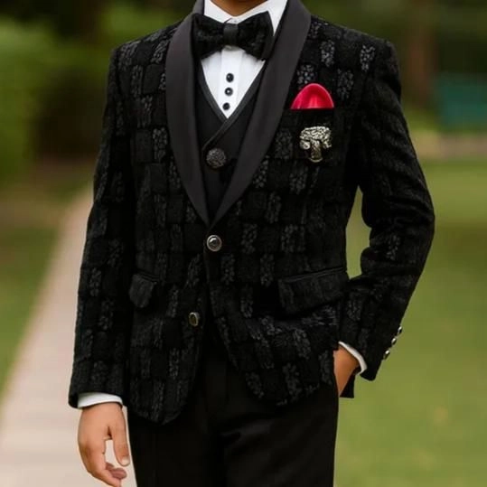 Premium Black Tuxedo Suit for Boys
