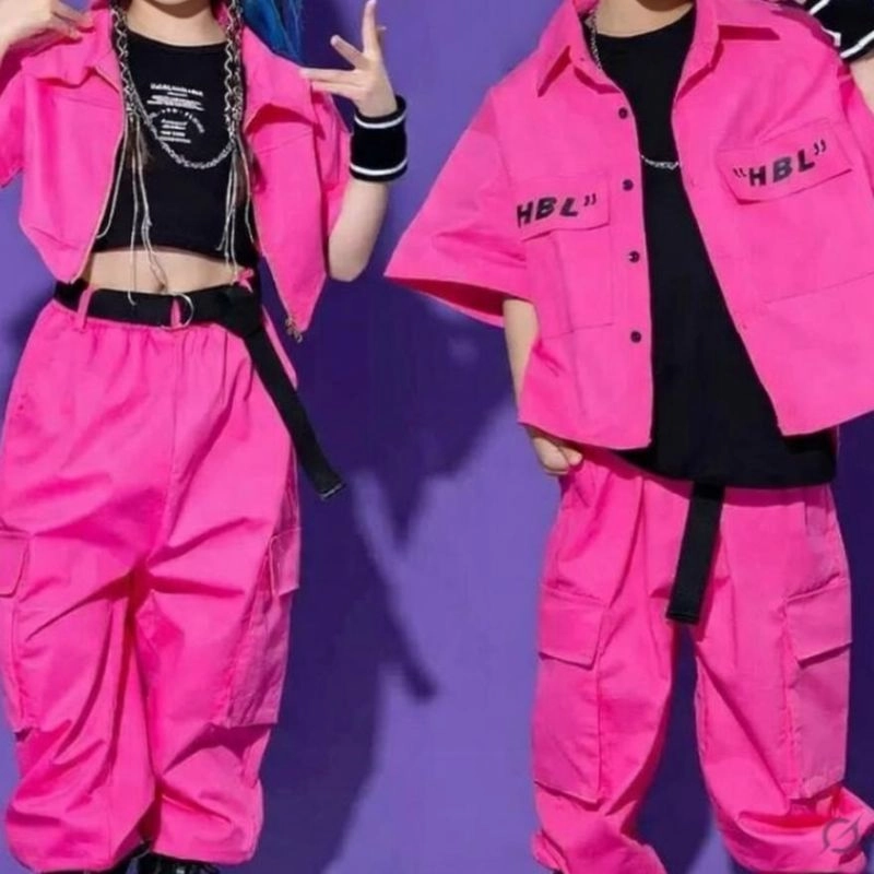 Neon Pink Hip-Hop Dance Set — 2