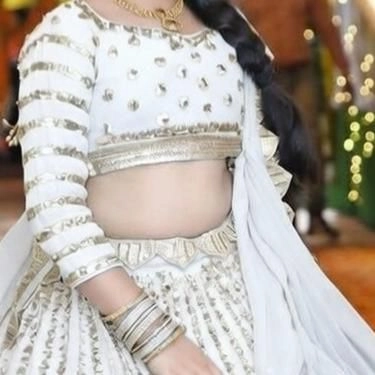 Enchanting Sky Blue Lehenga Choli Set for Girls — 2