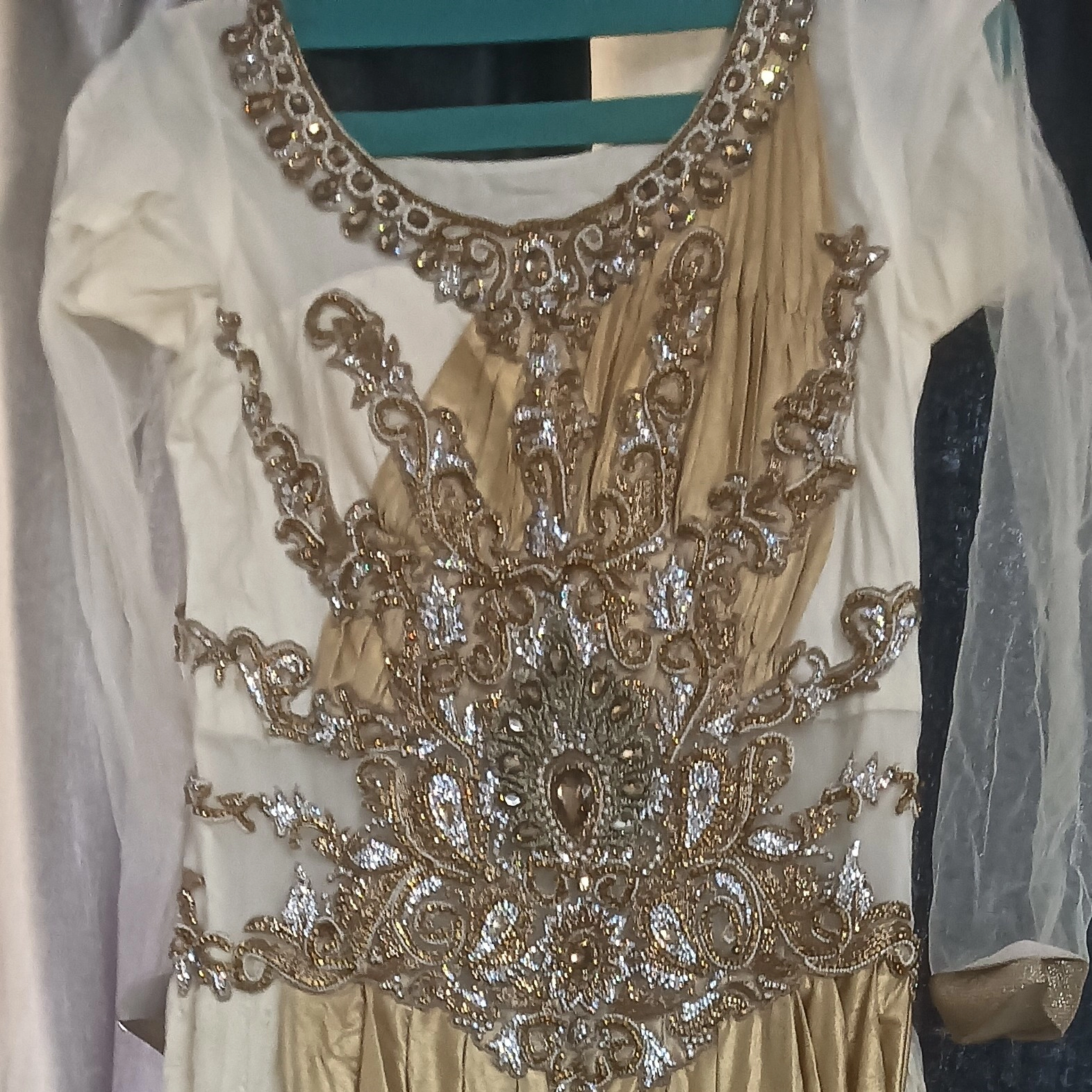 Partywear gown with long sleeve — 3
